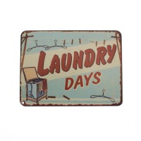 Magnet déco en métal Laundry 6x8